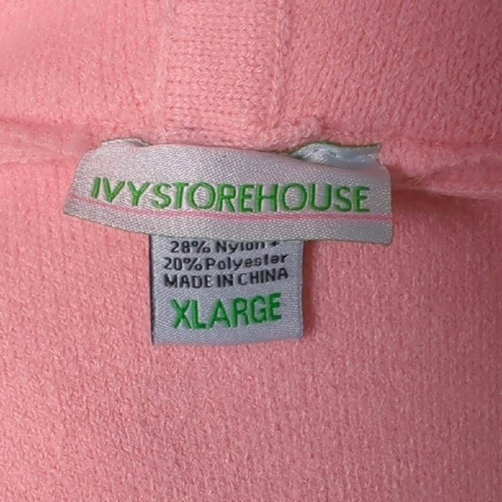 Ivy Storehouse AKA Ivy Leaf Knit Cape Pink Green Alpha Kappa‎ Alpha Sorority XL - Picture 15 of 15